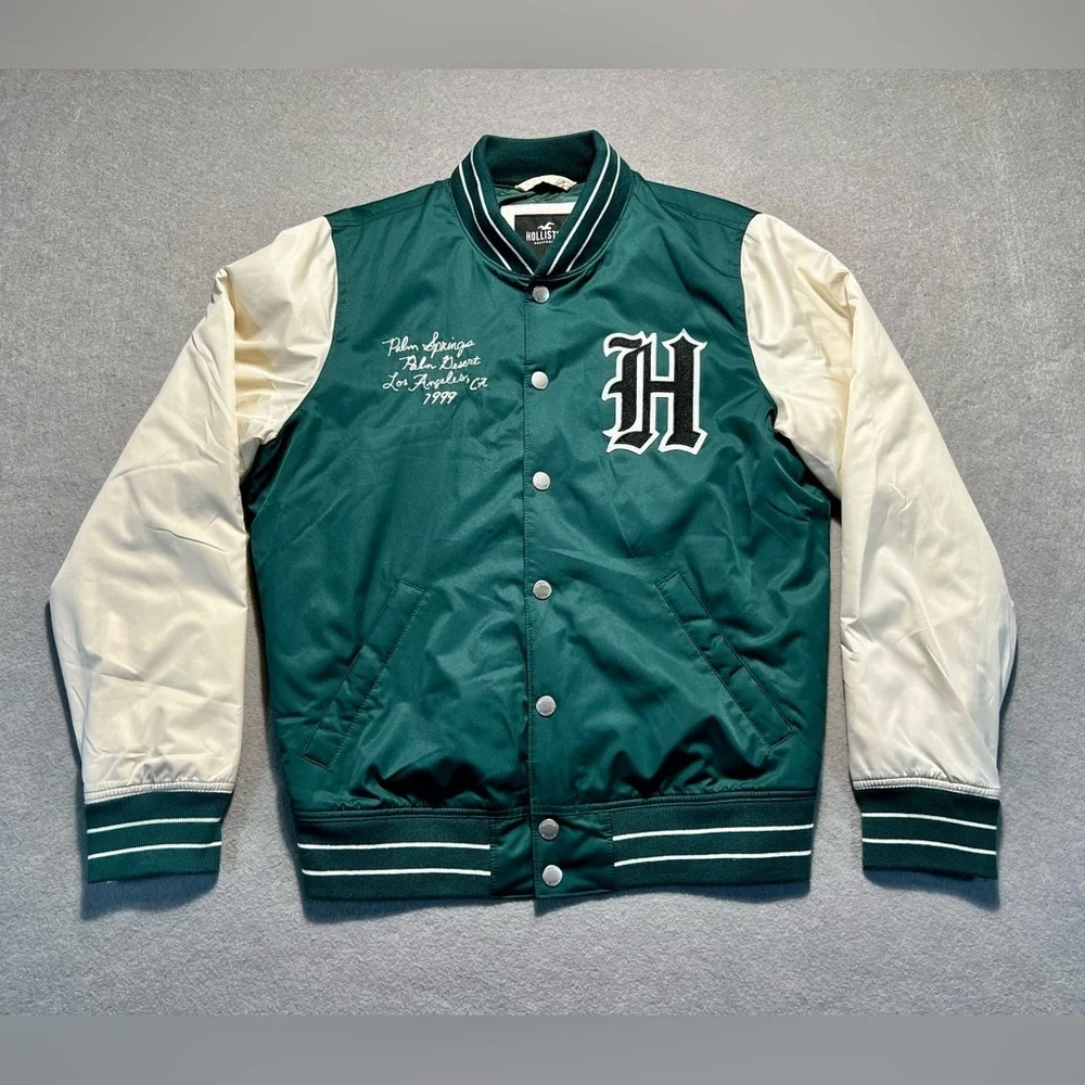 Hollister Palm Desert Panthers Varsity Bomber Jacket Green Small